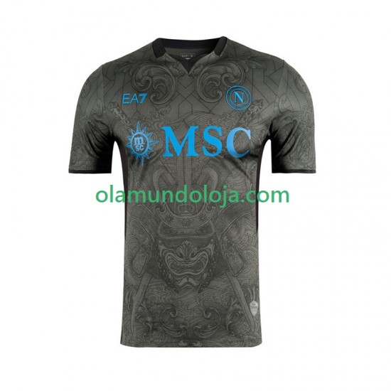 Camisola Napoli Homem Equipamento Terceiro 2024-2025 Manga Curta